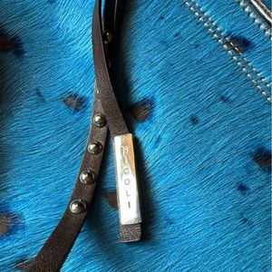 NICOLI Blue Leather Bag